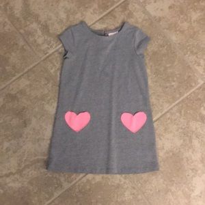 Girls dress with heart pockets